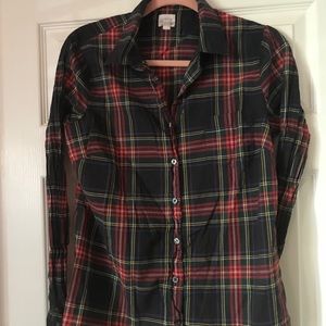 J crew plaid button up shirt